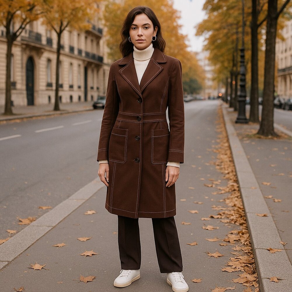 Zara long coat purple